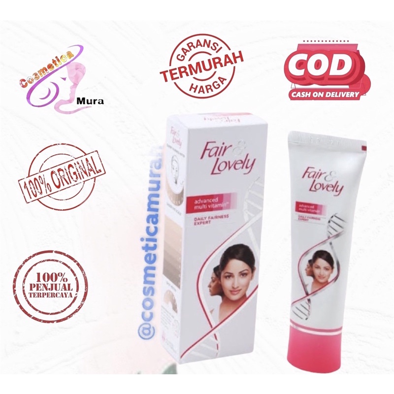 [ 25 &amp; 50 gr ] fair and lovely multivitamin kemasan tube - glow lovely multivitamin - fair and glow lovely