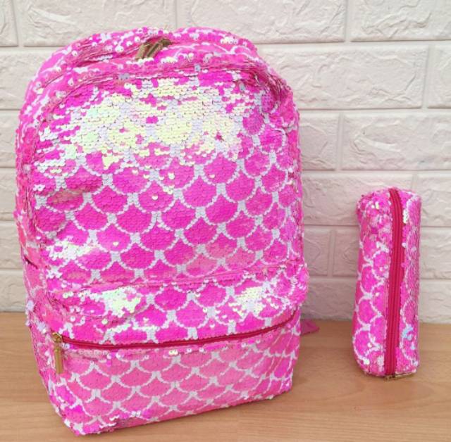 

RANSEL SEQUIN SET TEMPAT PENSIL