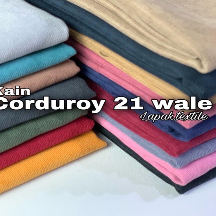 ۩ Bahan corduroy 21 wale / kain corduroy meteran kualitas premium ♝