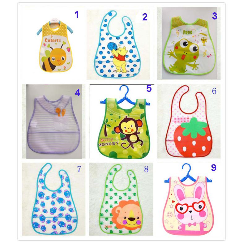 Slabber Plastic / Celemek EVA Bayi / SlaberWaterproof / Baby Bib / Celemek Air Liur_Cerianti