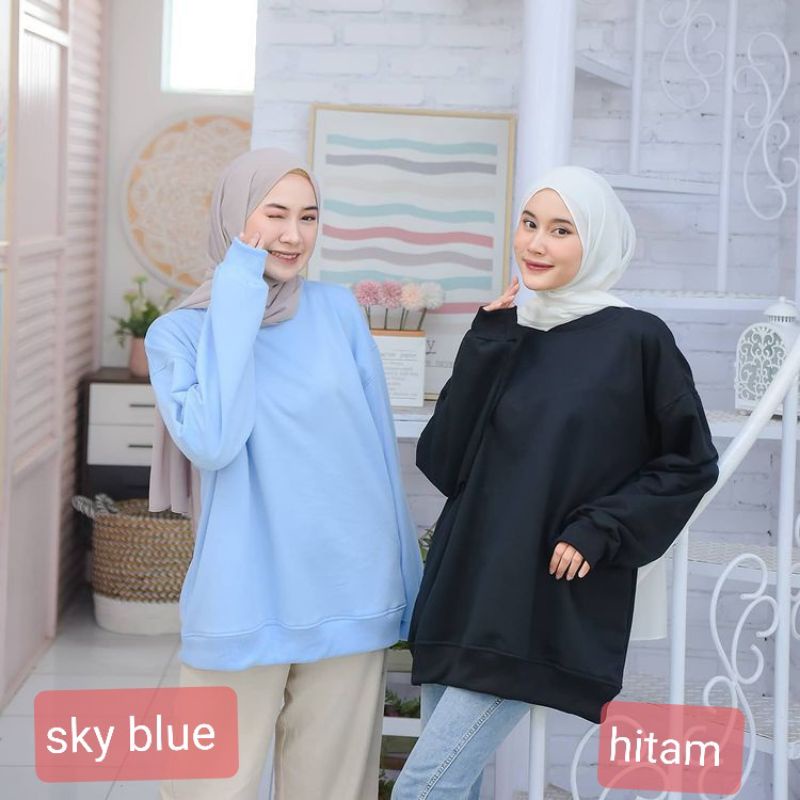 sweatshirt OVERSIZE TEBAL/FASHION WANITA KEKINIAN/TRENDY