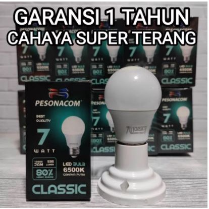 PESONACOM BOHLAM LED 7 Watt 9 Watt 12 Watt 15 Watt 18 Watt 23 Watt SNI Lampu Bohlam Led 7 W 9W 12 W 15 W 18 W 23 W 7w 9w 12w 18w 23w Classic Garansi