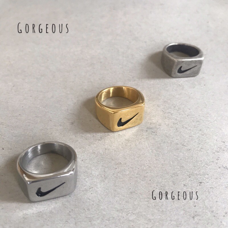 𝒔𝒘𝒐𝒐𝒔𝒉 𝒓𝒊𝒏𝒈 𝒗𝒐𝒍. 4 - cincin aesthetic titanium | cincin nike