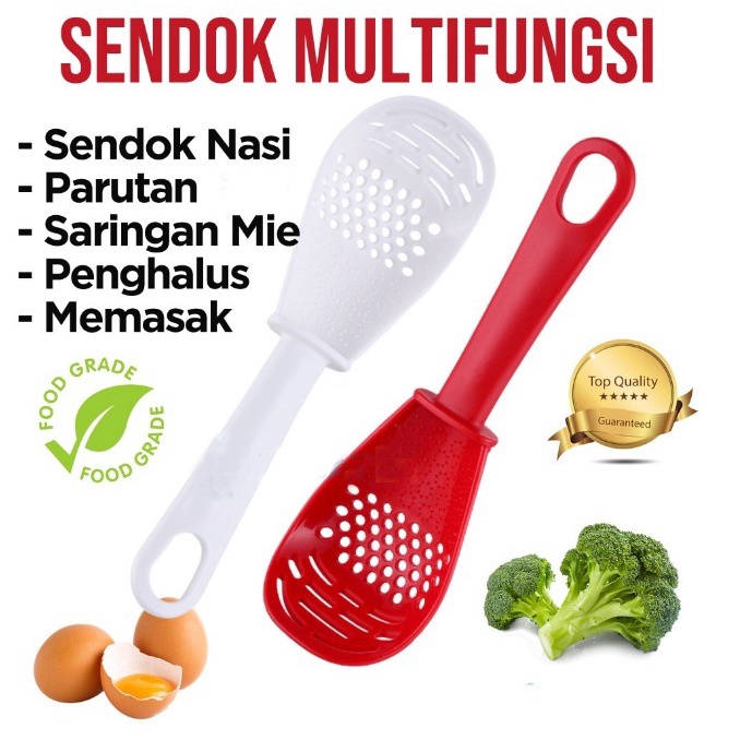 SENDOK SARINGAN SERBAGUNA / SENDOK CENTONG NASI / SENDOK PARUTAN / SENDOK TIRIS MULTIFUNGSI / SENDOK PEMISAH TELUR PUTIH