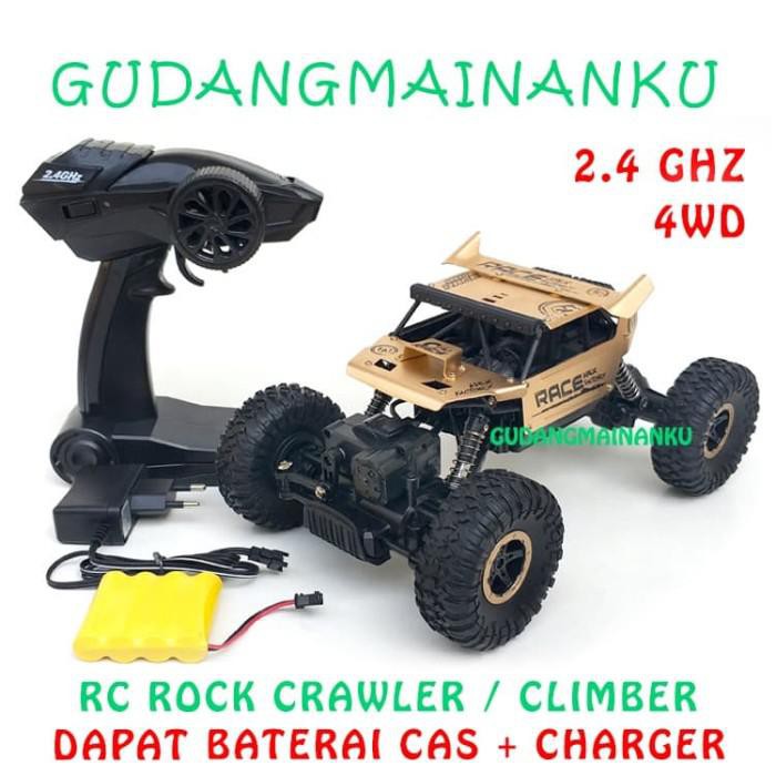 Rc Remote Control Mobil 4Wd Rock Crawler Climber Offroad 2.4Ghz - Hitam