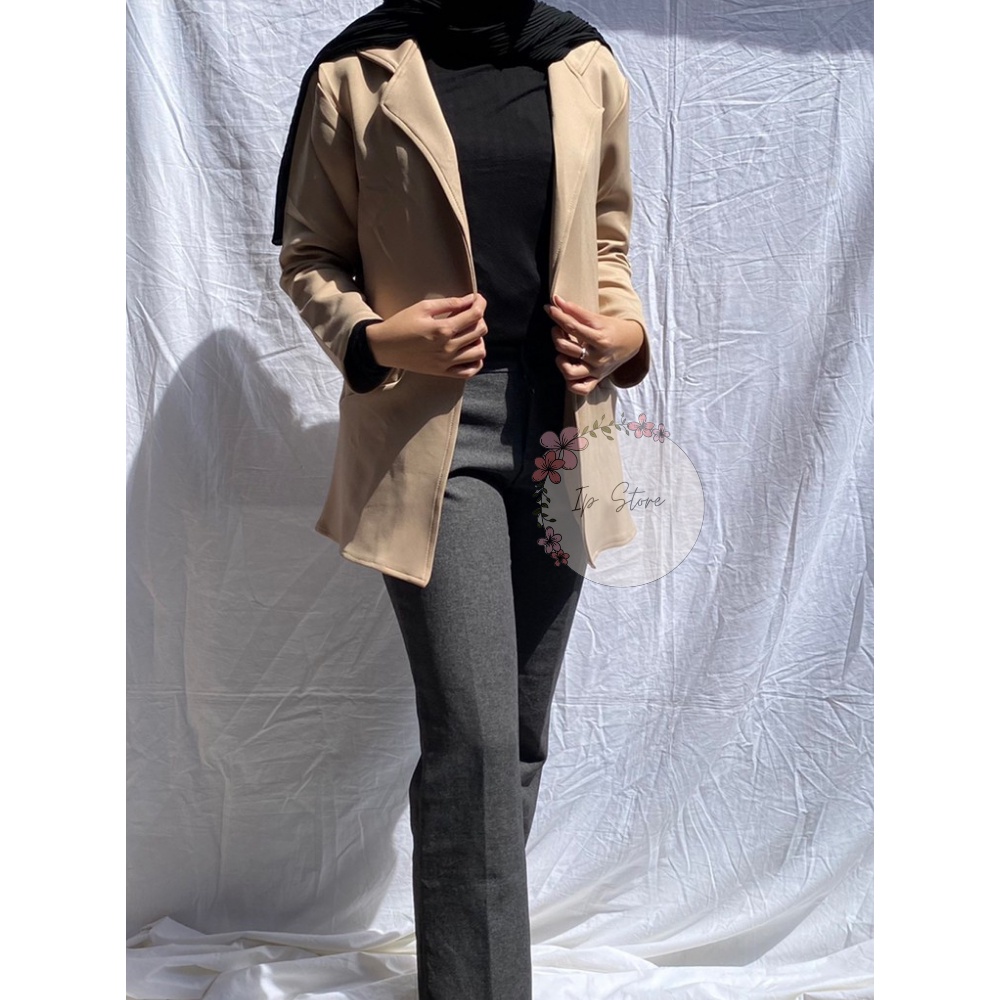 Blazer Wanita Scuba Premium Part II / Outer Basic Polos Scuba / Blazer Wanita Korea Scuba Trendy Premium Jas Wanita