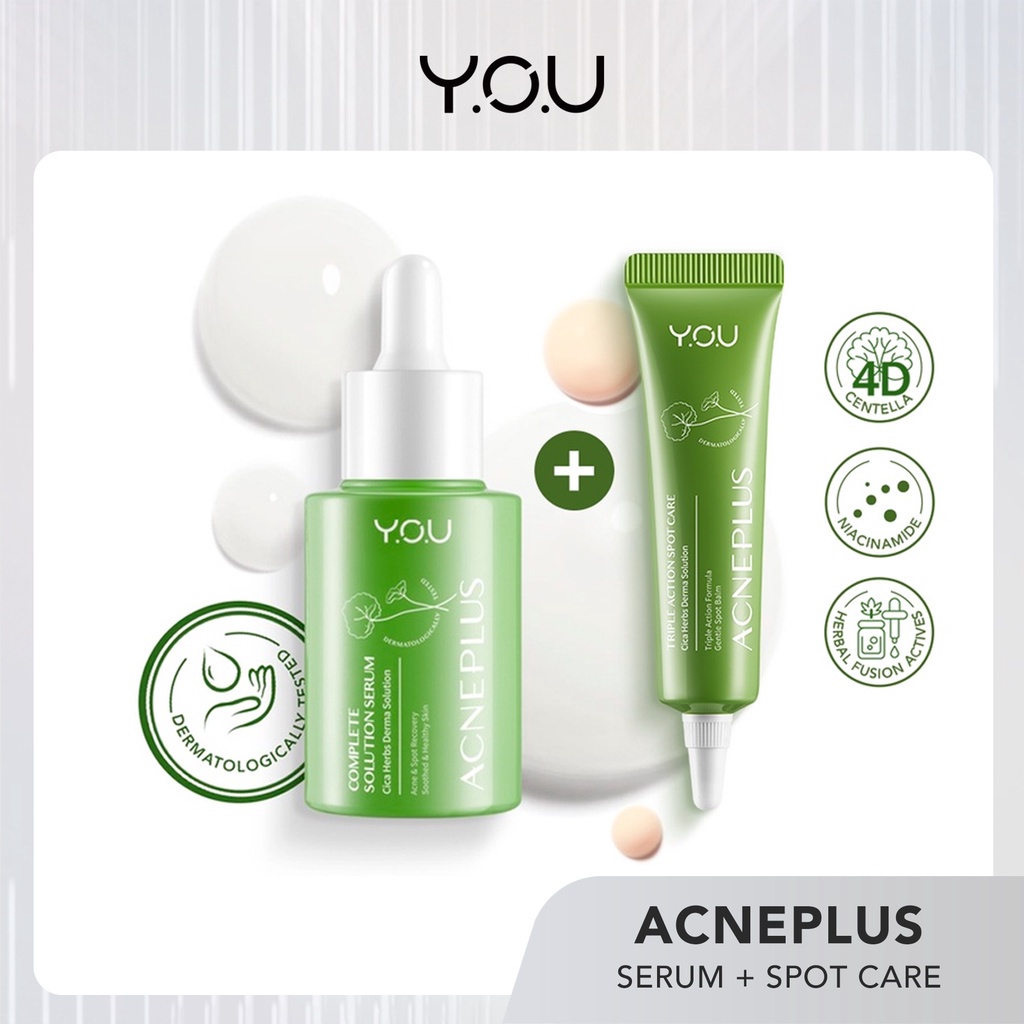 [Special] ACNE SOLUTION BUNDLE | YOU AcnePlus Complete Solution Serum + Spot Care Obat Totol Jerawat | Acne Treatments [ORIGINAL]