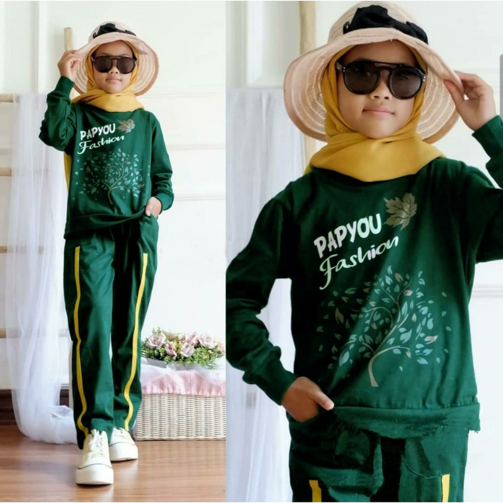 FASHION MUSLIM SET KIDS MASCA PAPYOU DMR