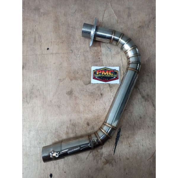 Leher Knalpot CB GL Megapro Tiger Full Stainless Cacing. Pipa Leher Gulu Banyak KLEPER PNP