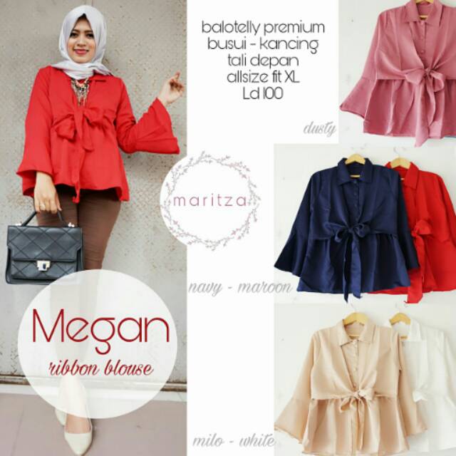 Megan ribbon blouse