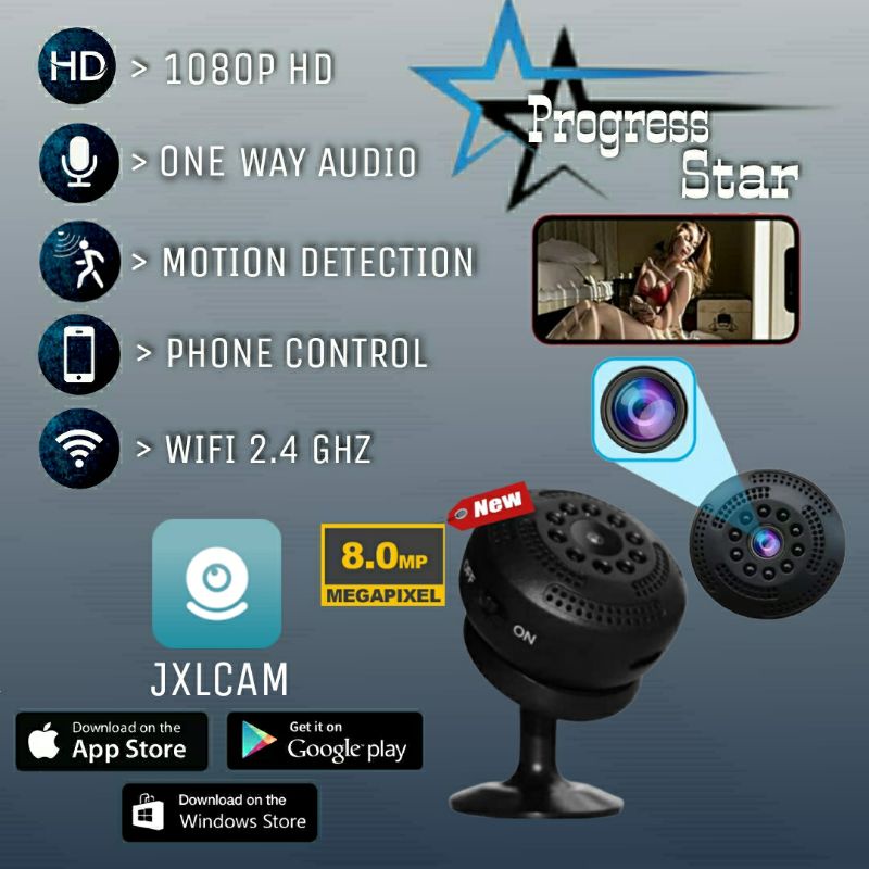 New IP Cam Mini Spy WiFi HD 8MP Smart CCTV Wireless Camera Pengintai