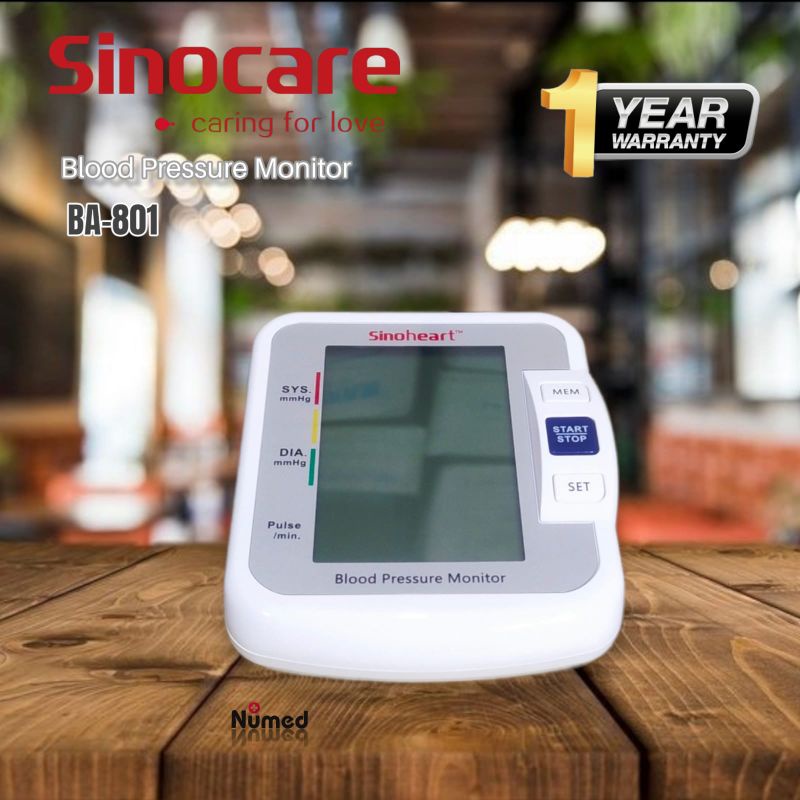 Sinocare BA-801 Alat Cek Tensi Meter Tekanan Darah Digital Otomatis / Tensimeter Digital Sinohearth BA 801