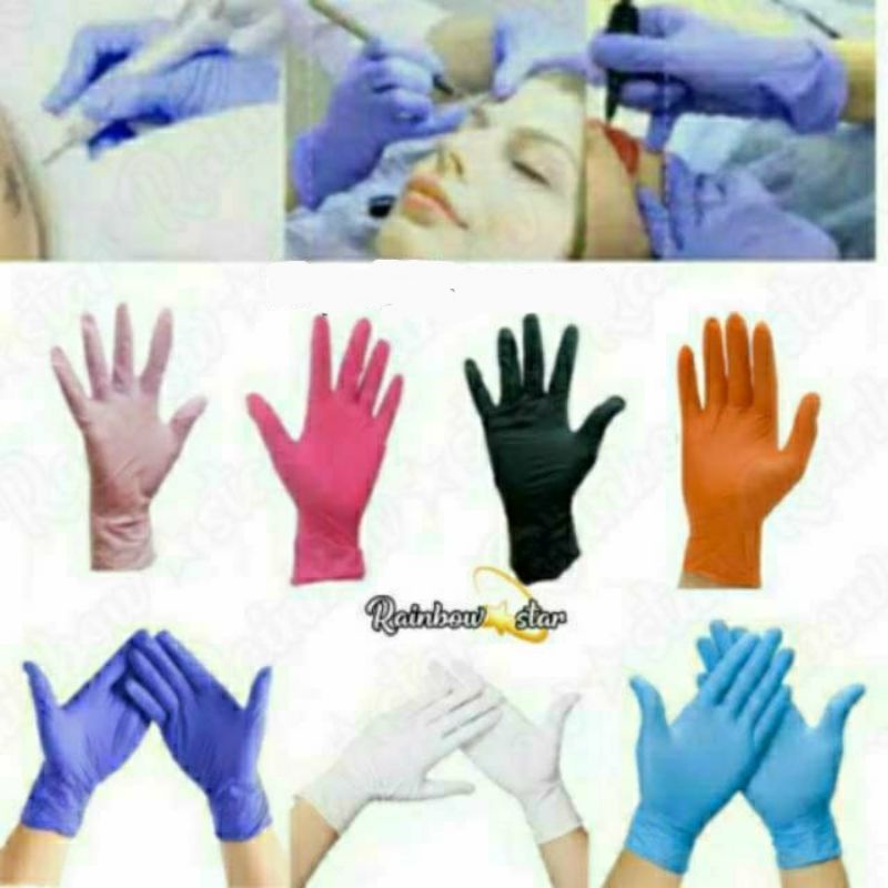 Sarung Tangan Karet 2pcs  / Nitrile Examination Gloves