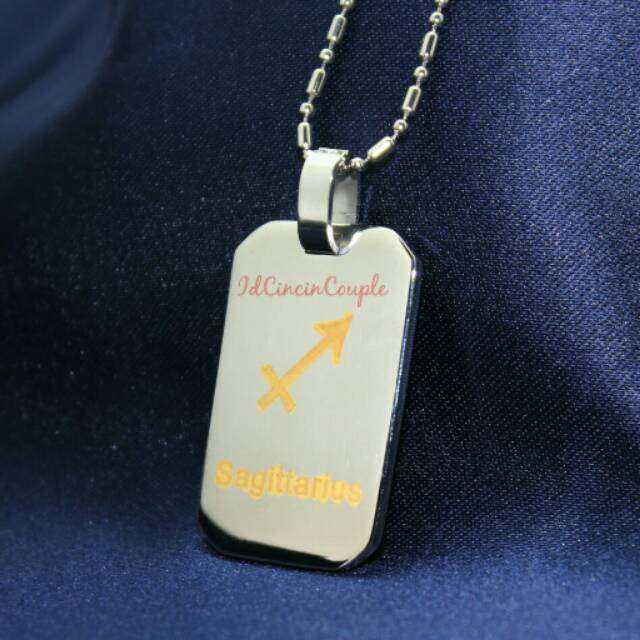 kalung zodiak sagitarius/kalung cowok/kalung cewek/kalung titanium