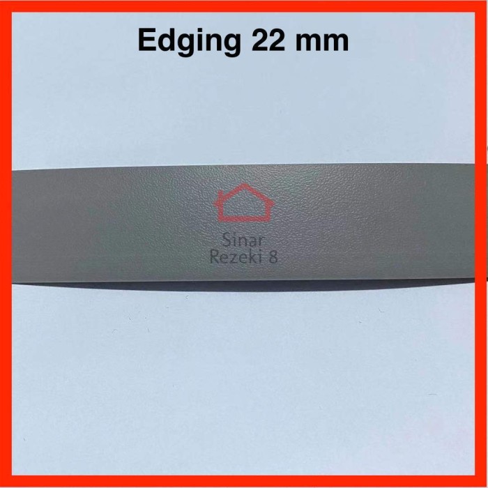 Edging HPL 806-91 ABU 2 x 22 mm PVC Pinggiran Meja Kayu Woodgrain taco
