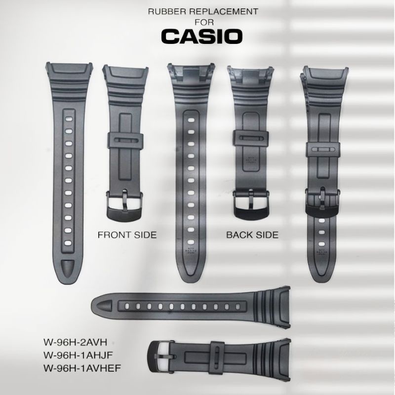 Tali jam Casio W-96H W 96 H W-96H Strap tali jam tangan Casio  W-96H  jam TANGAN CASIO W 96 H