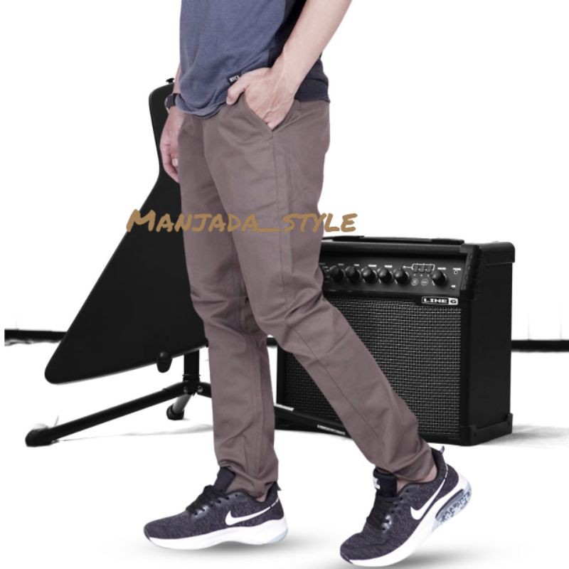 TERLARIS CELANA PRIA CHINO Slim fit Panjang Kerja kantor Santai Liburan Cowok Gentleman 27 - 38