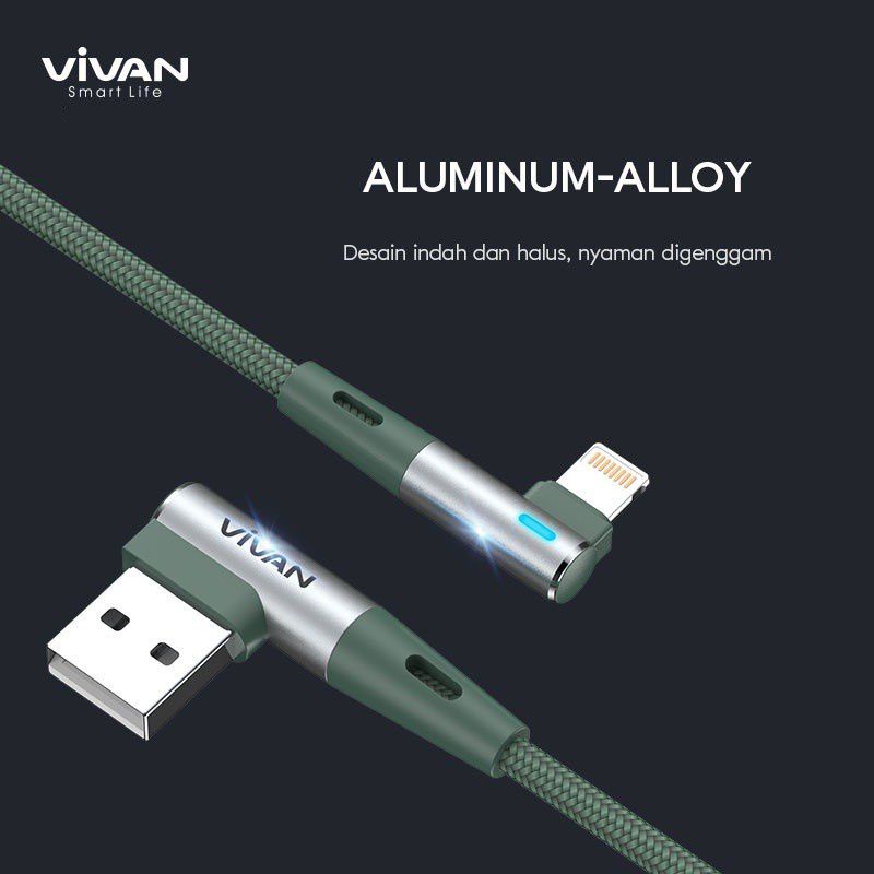 BATAM GROSIR (PPR) BWL100S KABEL Vivan / Kabel Data BWL100S Cabel Data Lightning For IPhone 1M 2.4A 