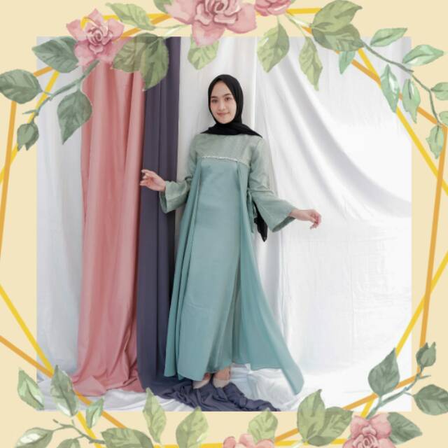 Dress Melody Tosca Gaun Pesta Gamis Kondangan Ootd Kondangan