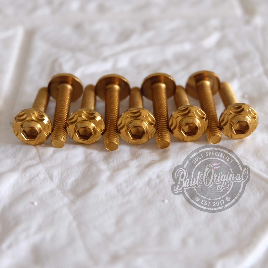 baut probolt payung gold consol gear flower M5x25 5x25 drat 8 panjang 25mm 2,5cm