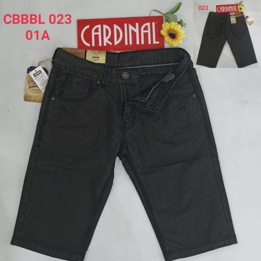 gof CARDINAL CBBBL-3 Celana Pendek Jeans Bermuda Casual Sobek Slimfit Reguler Fit Cowok Dewasa