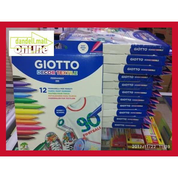 

U8Tyrt67- Spidol Permanen Khusus Kain Giotto 12 Warna / Decor Textile Spidol E3Yrf797-