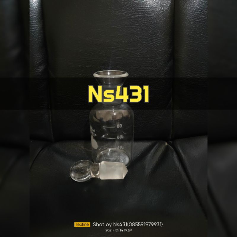 winkler bod 100ml pyrex /  botol bod 100 ml pyrex