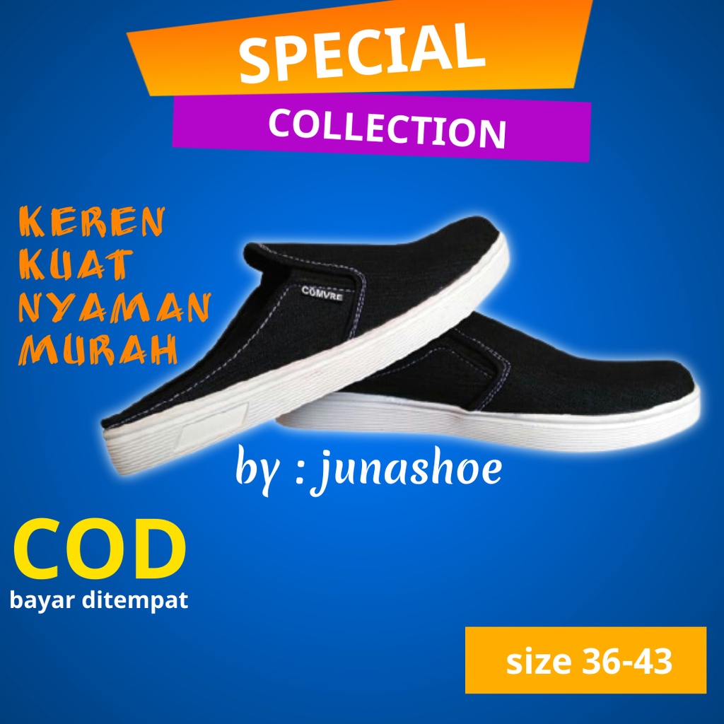 DALTU SELOP PRIA BUSTONG TUTONG SEPATU SANDAL SANTAI CASUAL SLIP ON COWOK