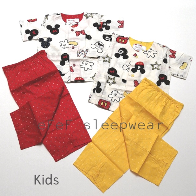 Piyama NiQta Mickey anak size 2-3y, 3-4y, 4-5y