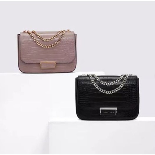 CK SQUARE PUSHLOCK CROCO BAG QUALITYORI