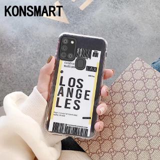 Kesing hp Samsung Galaxy A21S Fashion Casing Air Ticket