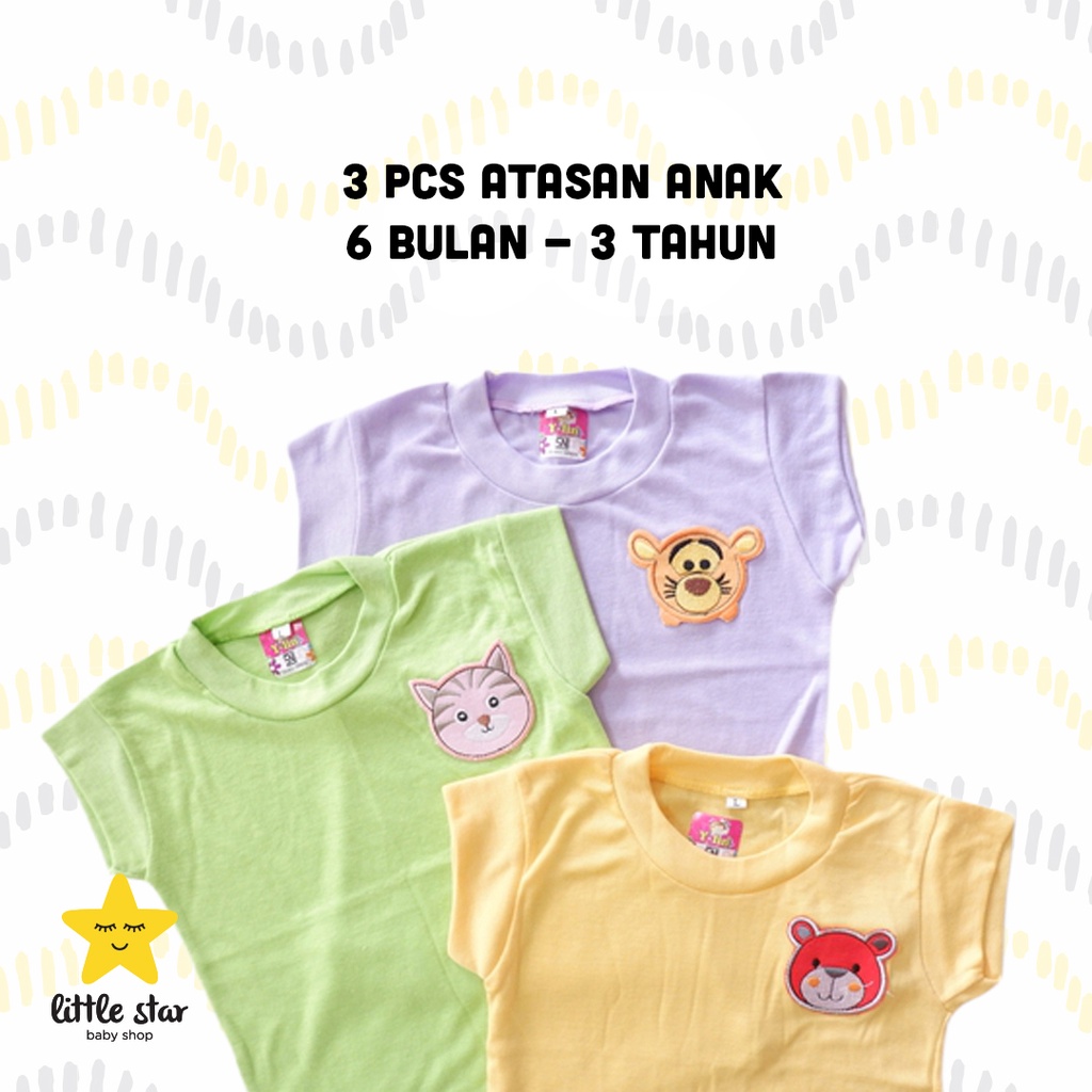 Y Lin Kaos Atasan Polos Anak Bayi Cewek Cowok Lengan Pendek