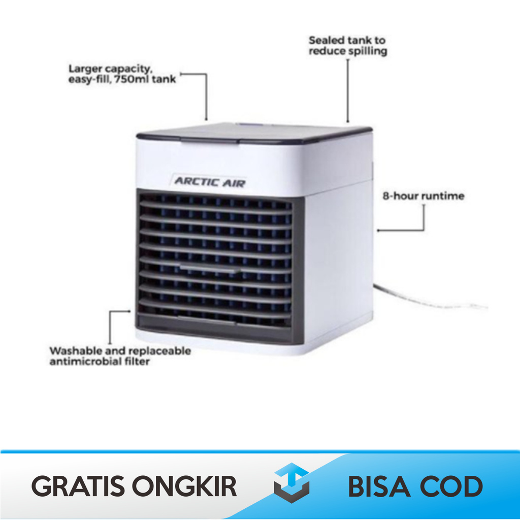 AC MINI FAN PORTABLE ORIGINAL ARCTIC AIR - PENDINGIN RUANGAN MINI AIR COOLER PORTABLE ARCTIC AIR