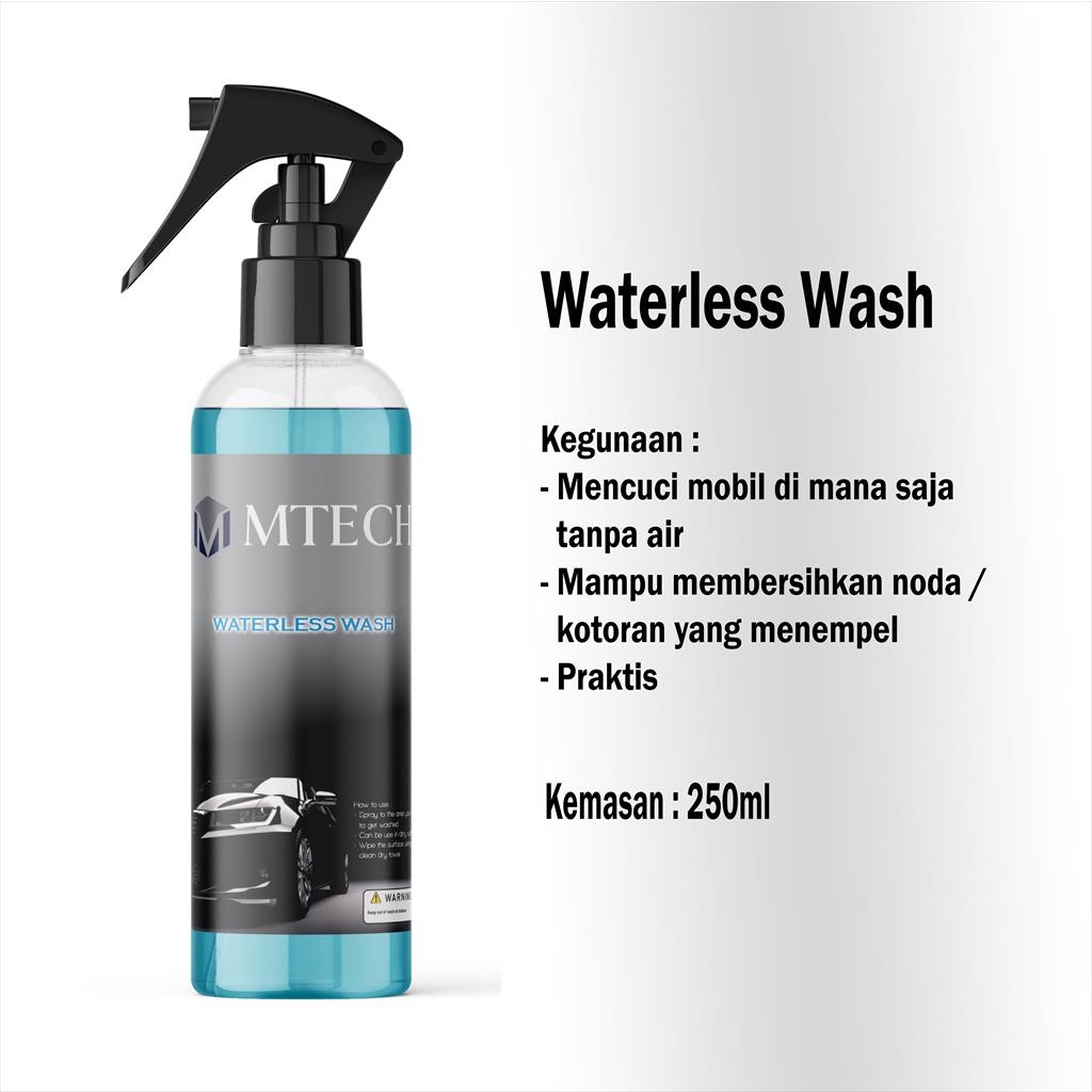 MTECH Waterless Wash pembersih mobil tanpa air Efek Hydrophobic