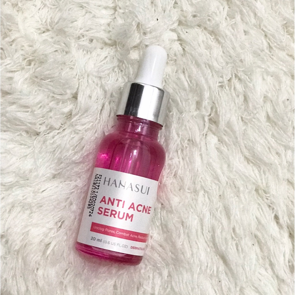 [ORI] Hanasui Serum Pink Anti Acne Melembabkan Kulit Kering Mencegah dan Mengurangi Jerawat pada Wajah | BPOM 20ml