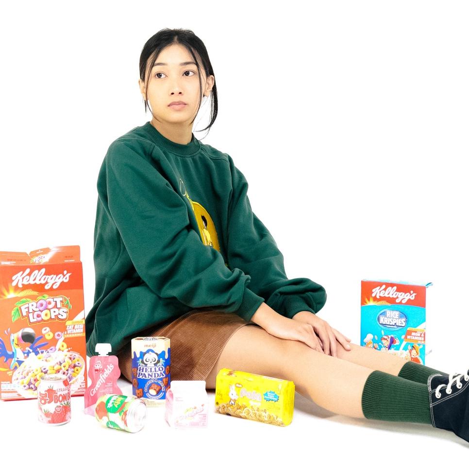 Muraaaahh.. VINTAGE CREWNECK / SWEATER CLUB OF 1986 LIMITED RAINY SEASON EDITION CHIZURU HIJAU BIRU 