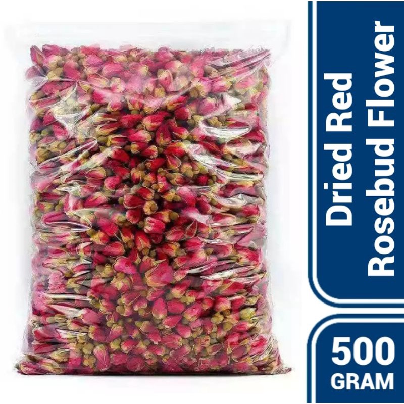 Red Rosebud Teh / Kuncup Bunga Mawar Merah 500 Gram