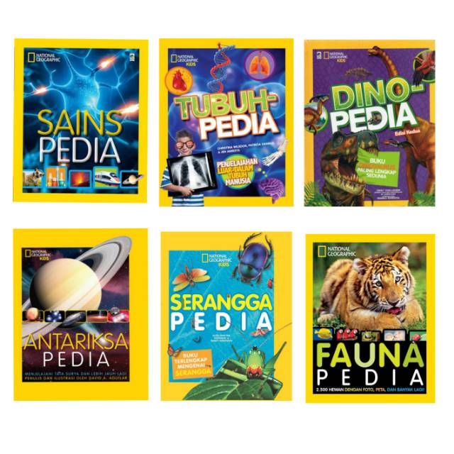 ABmart Buku National Geographic SAINSPEDIA LAUTPEDIA TUBUHPEDIA DINOPEDIA ANTARIKSAPEDIA