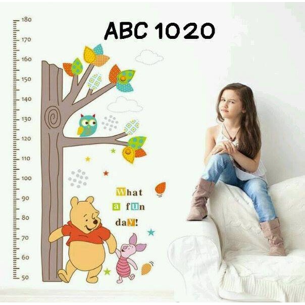 Wall Stiker Uk.60x90 Wall Sticker Dinding Ukur Tinggi Badan Pooh