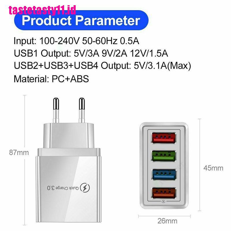 Adapter charger 4 Port usb 3.0 quick charge