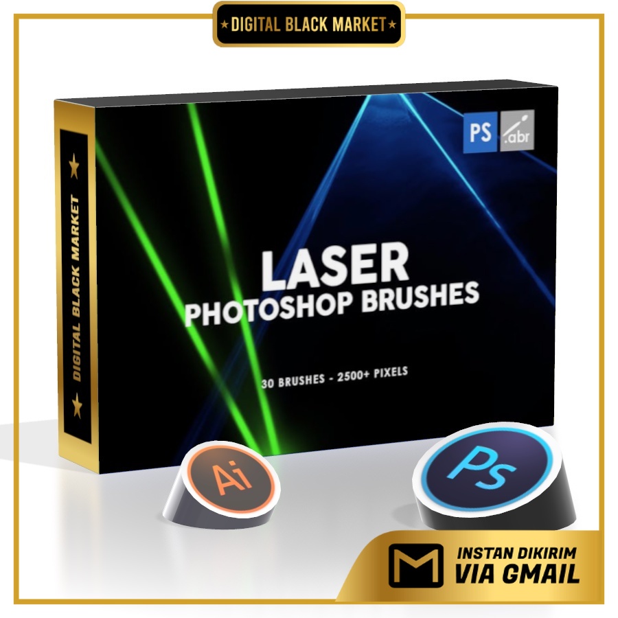 30 Laser - Photoshop Stamp Brushes