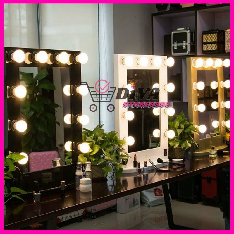 [3Warna] Lampu Vanity Lampu Makeup/Lampu kaca Lampu Vanity Mirror LED CERMIN tempel