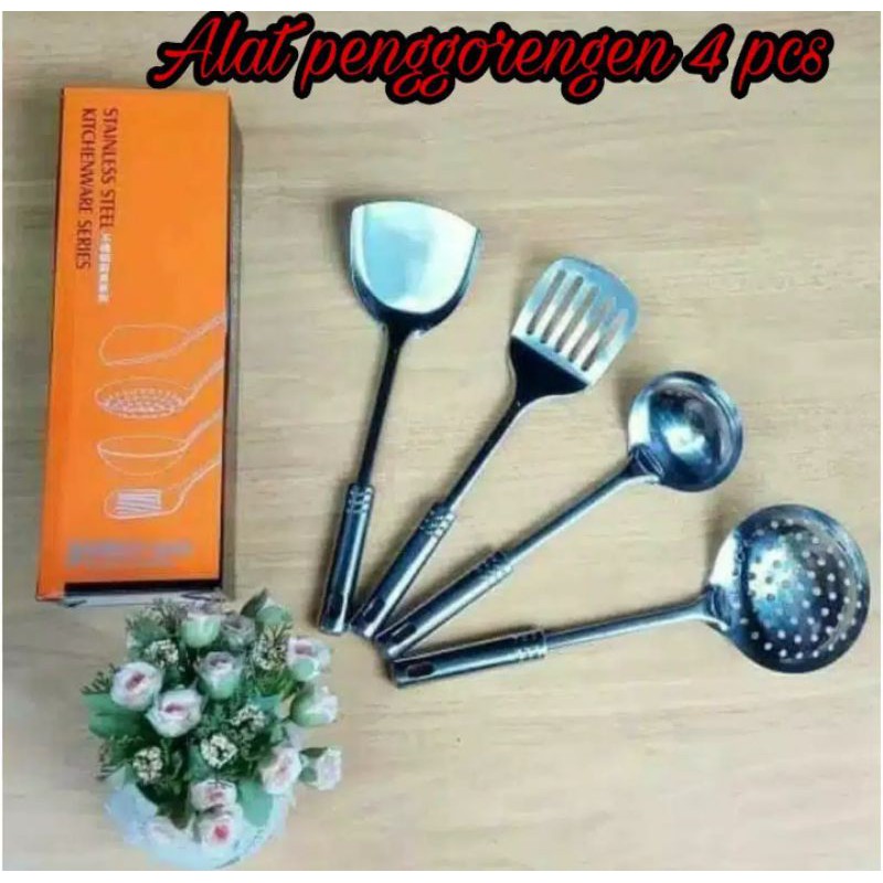 spatula set stainless 4 pcs