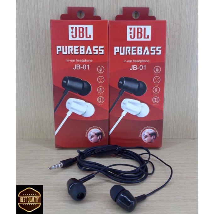 HF JB-01 HEADSET JB 01 PUREBASS HANDSFREE JB BASS HENSET JB