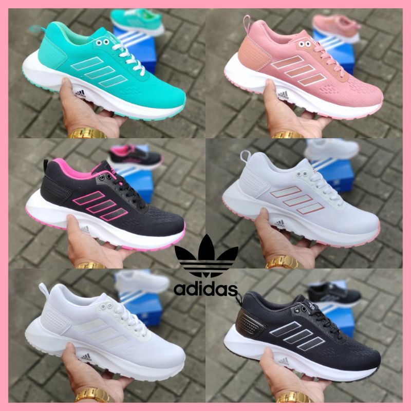 SEPATU ADIDAS RUNNING LARI JOGGING PRIA WANITA UNISEX MADE IN VIETNAM / SEPATU SEKOLAH KULIAH MEJENG / SEPATU OLAHRAGA ADIDAS COWOK CEWEK PROMO