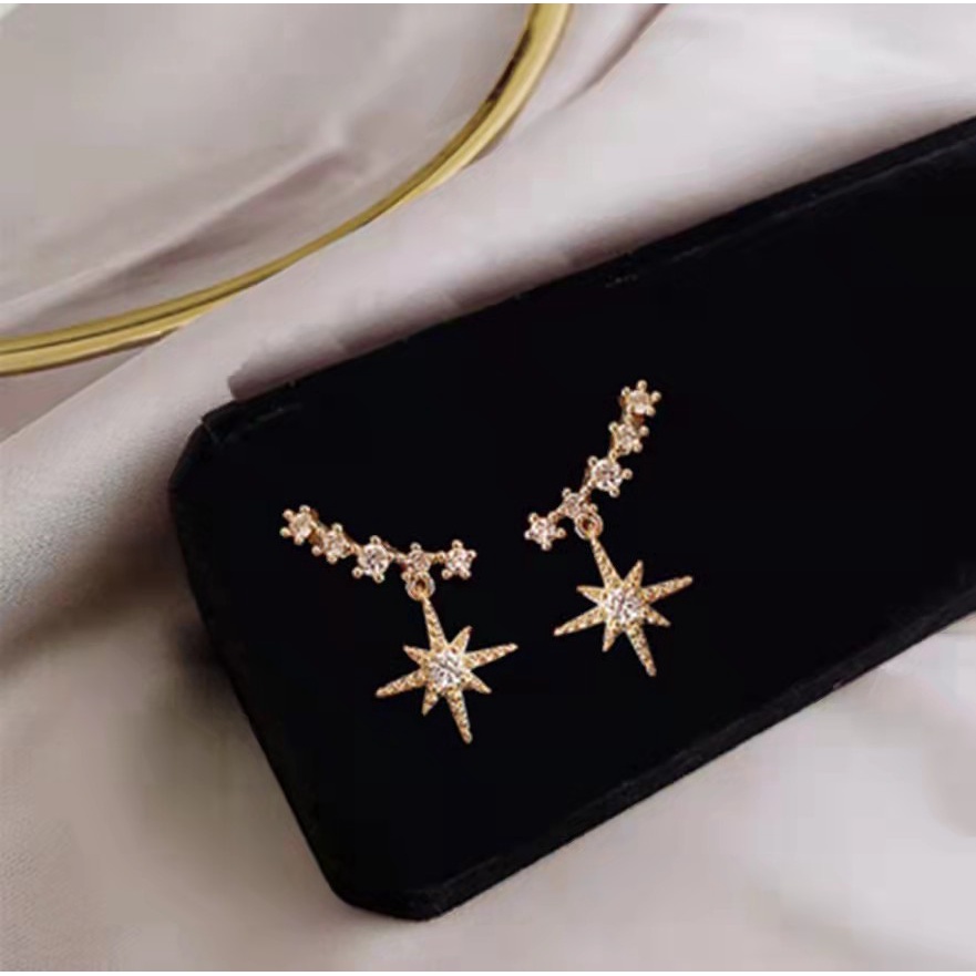 Anting Tusuk / Anting Stud Wanita Motif Bintang Earcuff Fashion Ladies Aksesoris