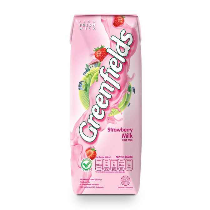 

(BISA COD) Susu UHT GREENFIELDS 1Karton isi 24pcsx250ml PRODUK TERBATAS Kode 352