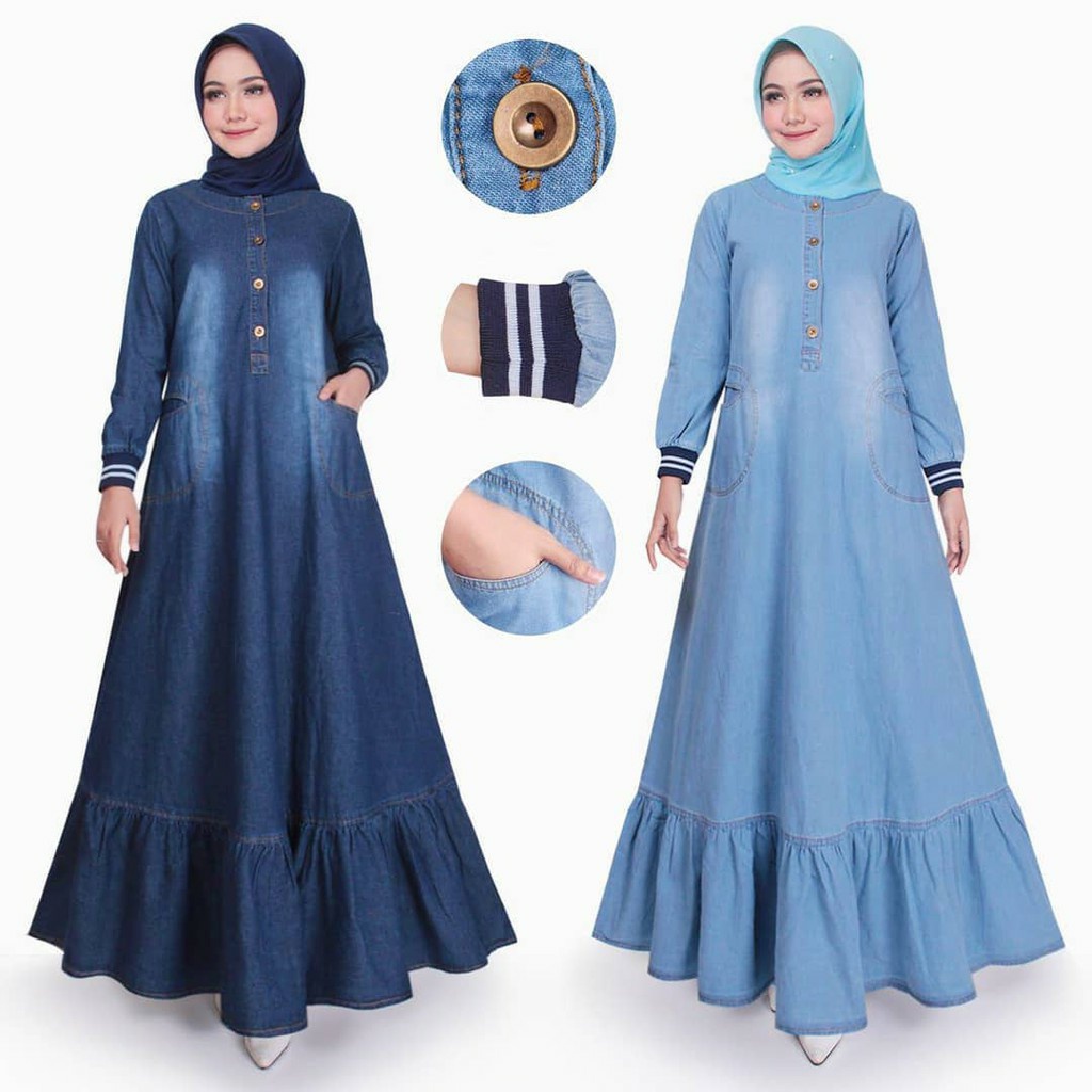 GHEFIRA GAMIS JEANS WANITA TERBARU 2021 GAMIS LEVIS KEKINIAN
