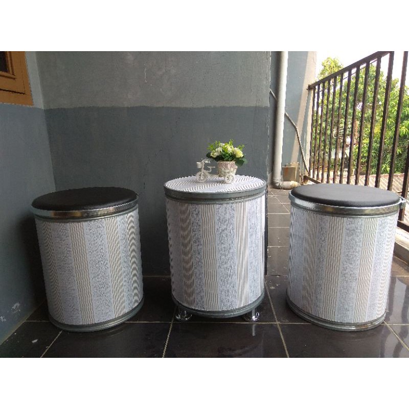 Kursi Teras satu set,kursi unik,kursi tong