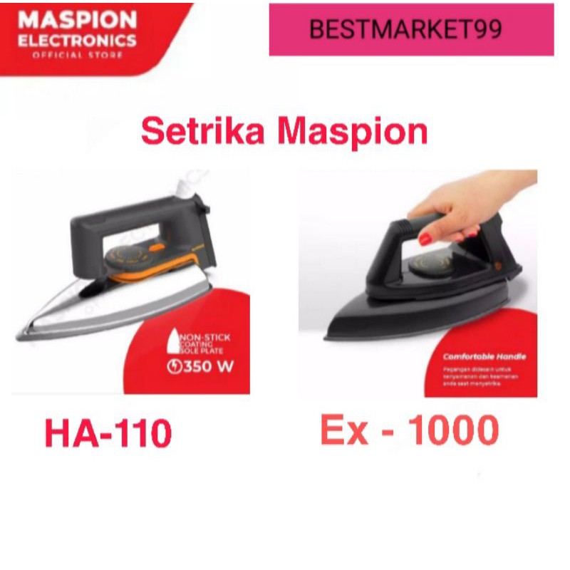 Setrika Maspion Ha 110 Ex 1000 Shopee Indonesia